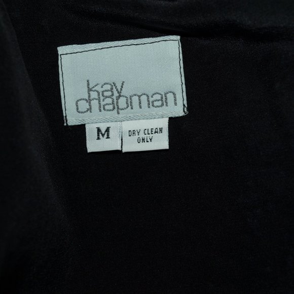 Kay Chapman animal print sheer velvet black tassel open tunic Sz M - Picture 5 of 5